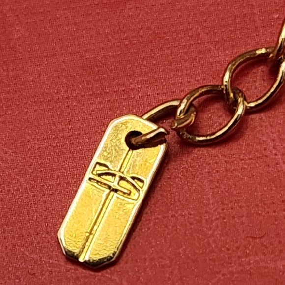 Vintage 70s Gold Filigree Crystal Ball Pendant Necklace – Signed RUNWAY Glam - Picture 2 of 8